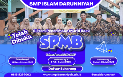 SPMB SMP Islam Darunniyah Jetis Tahun Pelajaran 2026/2027 Resmi Dibuka